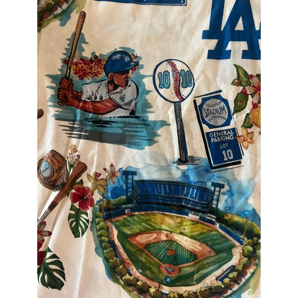 Reyn Spoomer 2XL Hawaiian Button Up MLB LA Dodger White Shirt (NWOT) - Picture 10 of 10